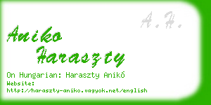 aniko haraszty business card